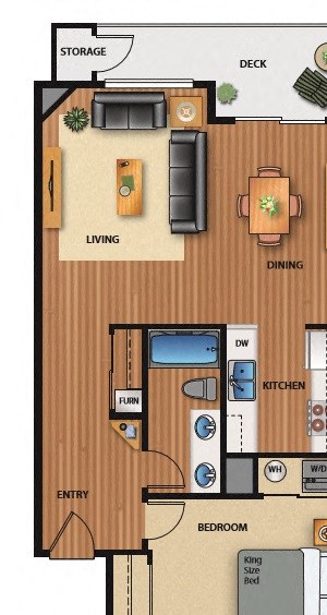 Evergreen Ridge_Richland WA_Floor Plan_One Bedroom One Bathroom2 Evergreen Ridge_Richland WA_Floor Plan_One Bedroom One Bathroom2